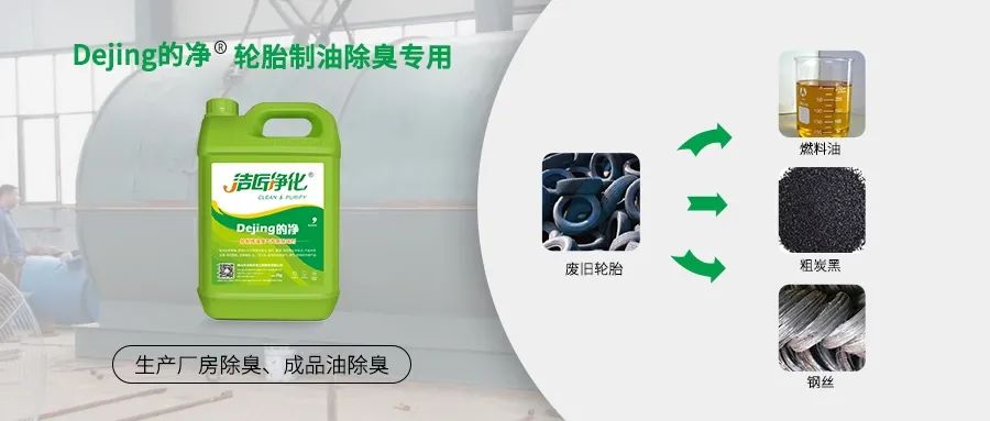 廢舊輪胎煉油廢氣污染，車間惡臭問題可利用潔匠凈化除臭劑解決.jpg